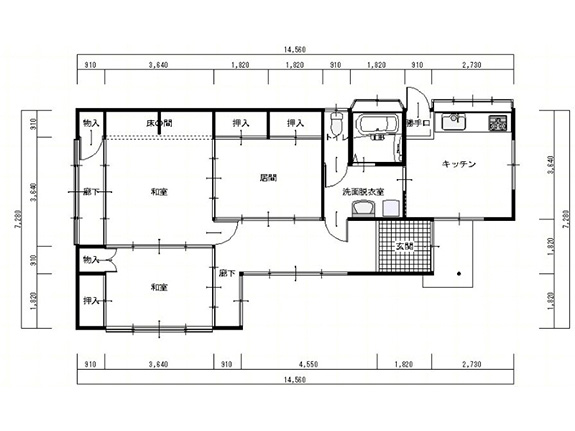 施工図面　改修前　